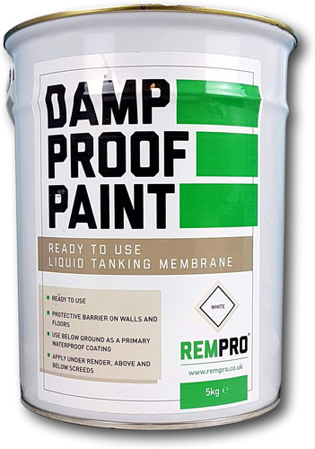 5kg white damp proof paint - white,